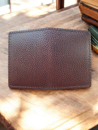 Argos lederen portefeuille in donker cognac en natuur
