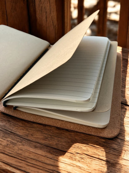 Notebook Cover in Midori-stijl in cognac leder